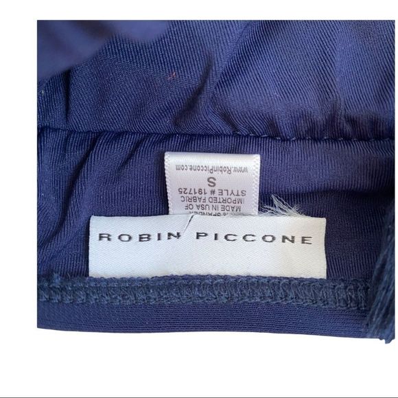 Robin PICCONE Gigi Triangle Swim Top navy NWOT - Picture 6 of 6